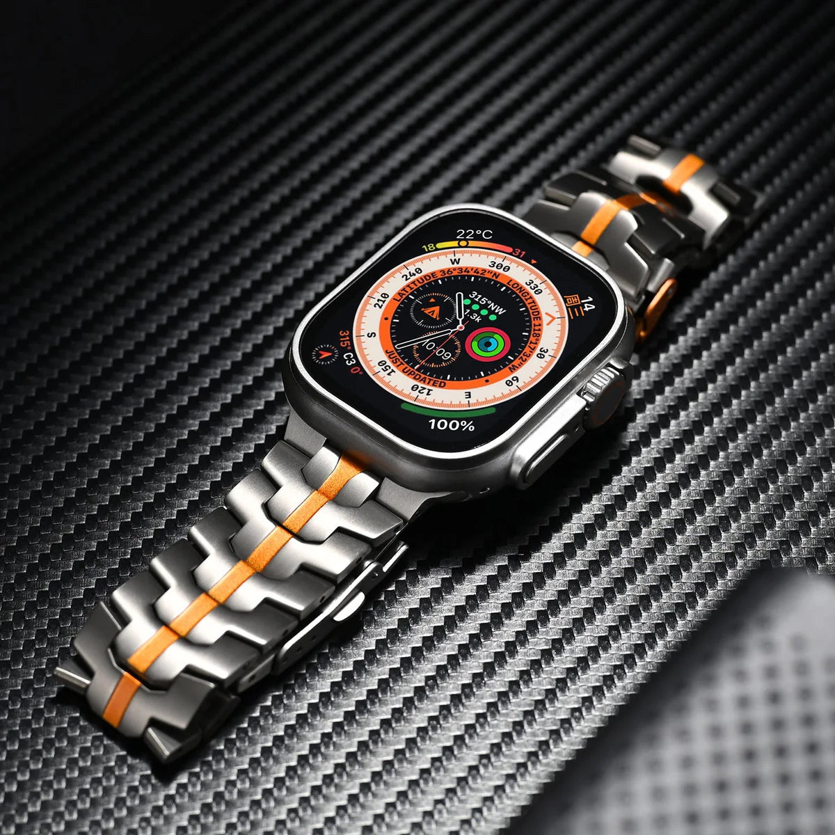 Iron Man Inspired Apple Watch Stainless Steel Band