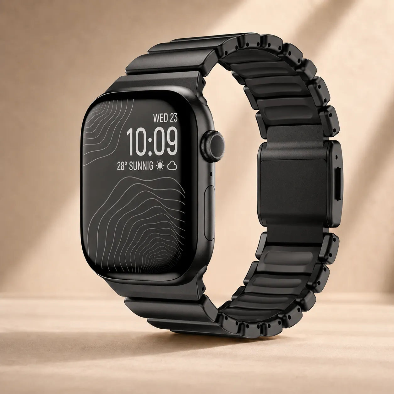 Metal & Silicone Link Band for Apple Watch black