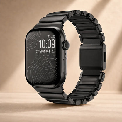 Metal & Silicone Link Band for Apple Watch black