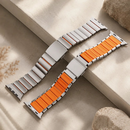 Metal & Silicone Link Band for Apple Watch