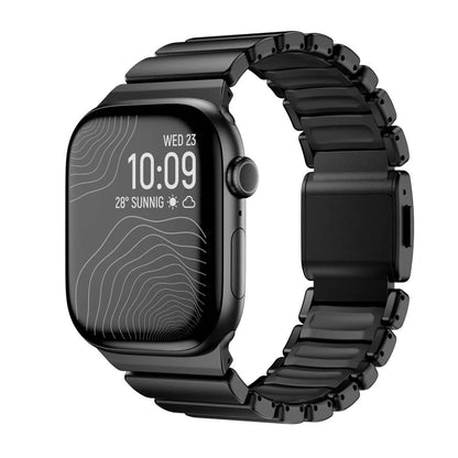 Metal & Silicone Link Band for Apple Watch black & black