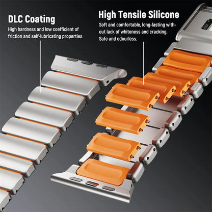 Metal & Silicone Link Band for Apple Watch design