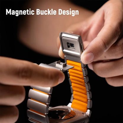 Metal & Silicone Link Band for Apple Watch magnetic