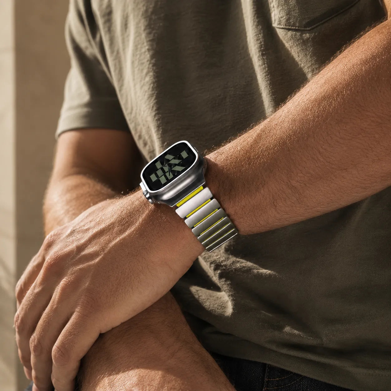 Metal & Silicone Link Band for Apple Watch view