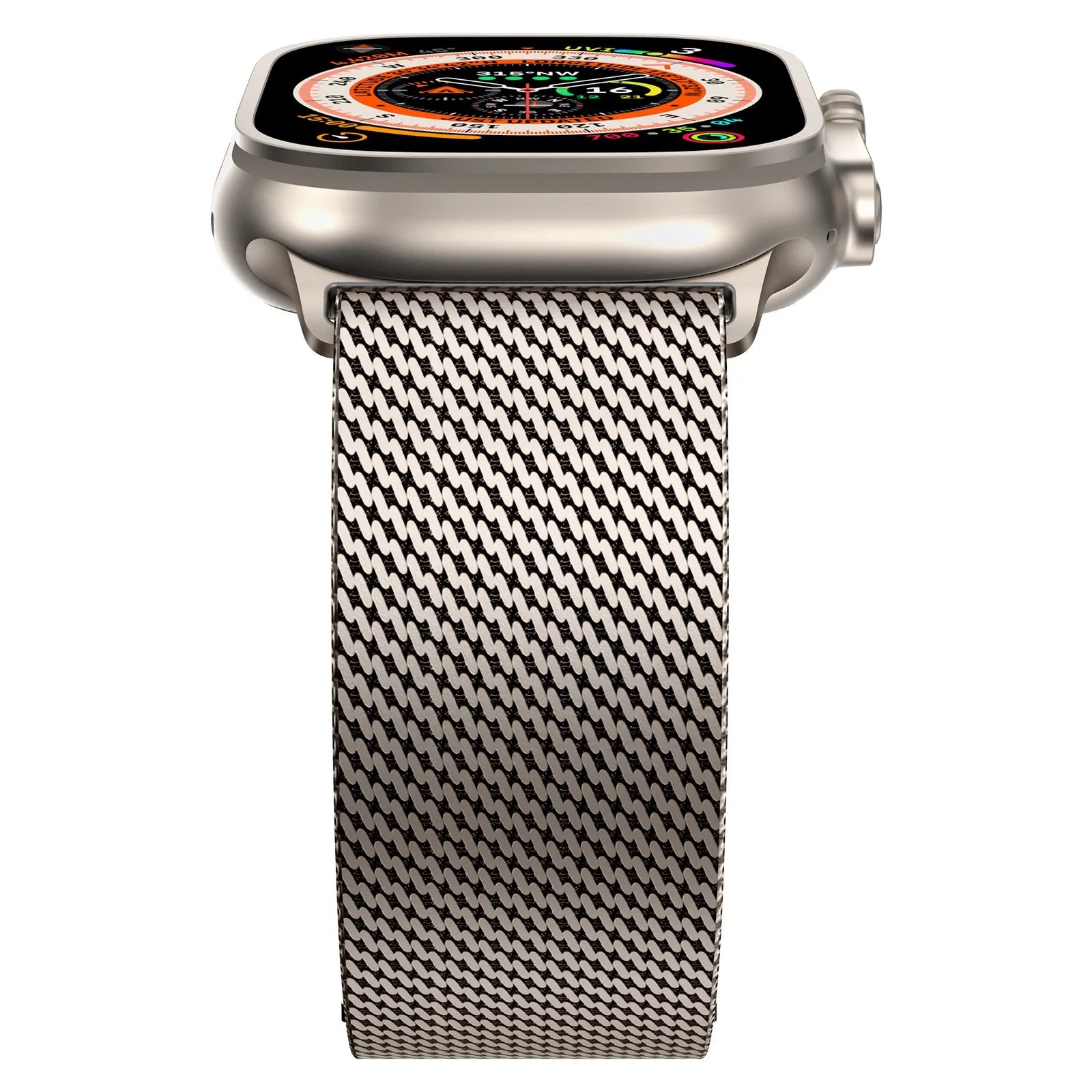 Milanese Loop Apple Watch Band in Titanium