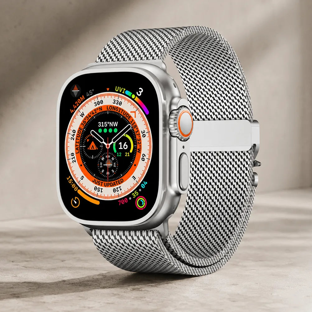 Milanese Loop Apple Watch Band silver