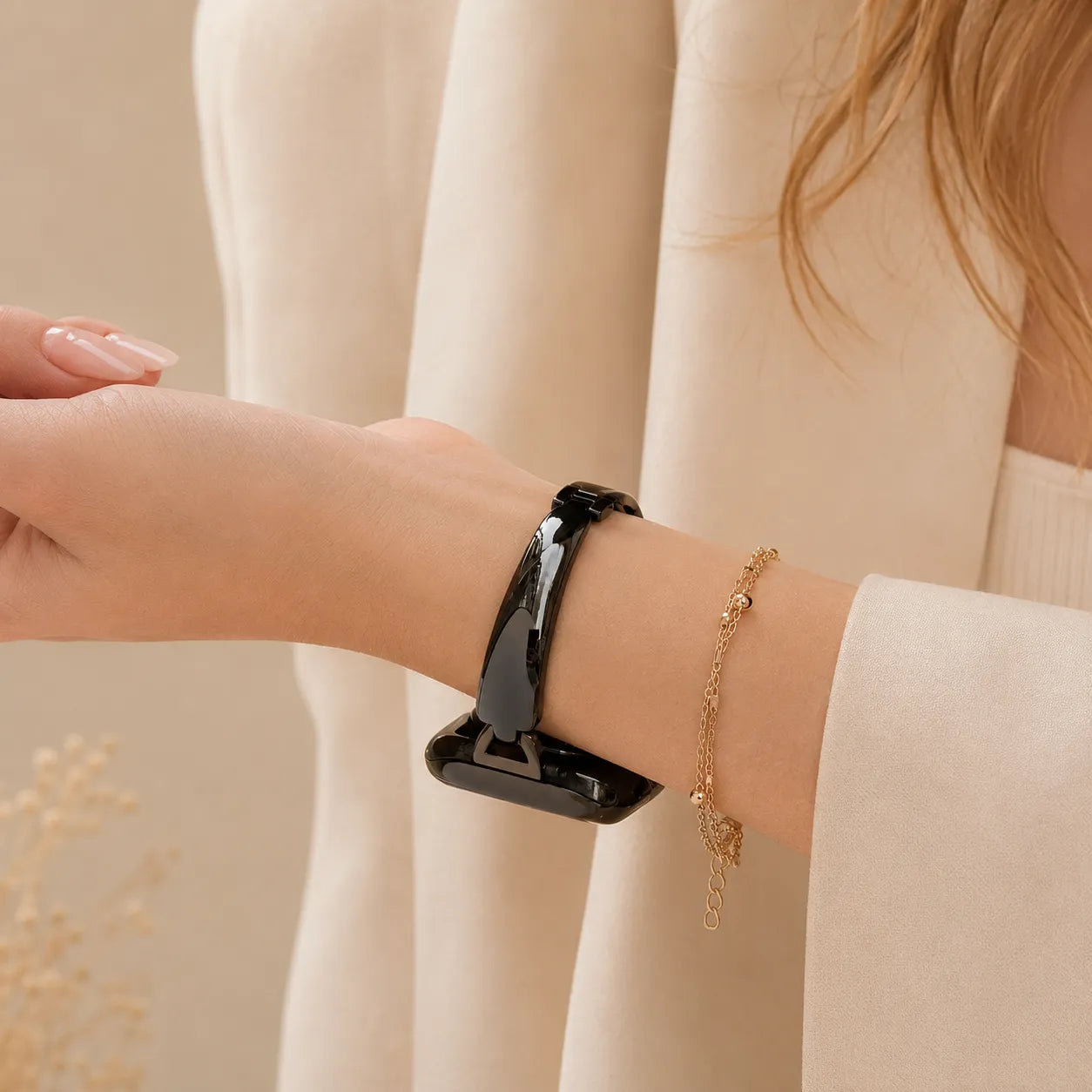 Minimalist AppleWatch Bracelet Band black preview