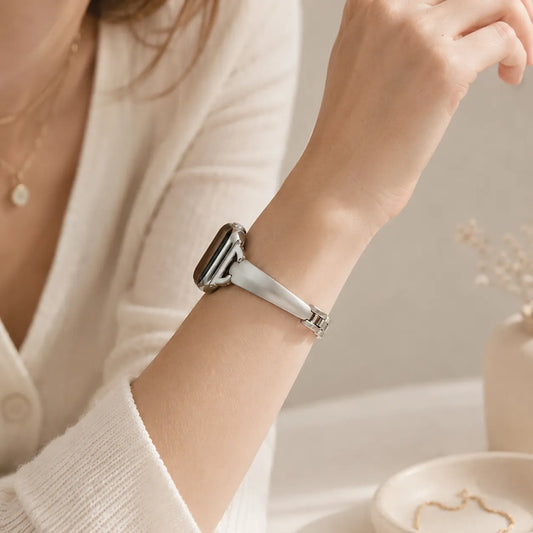 Minimalist AppleWatch Bracelet Band starlight peview