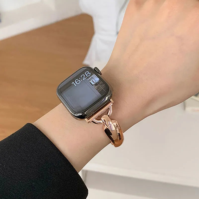 Correa de Pulsera Minimalista para Apple Watch Oro Rosa – Breezsy