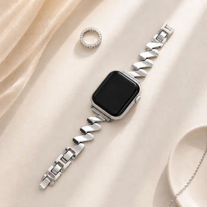Mobius Metal Apple Watch Band silver