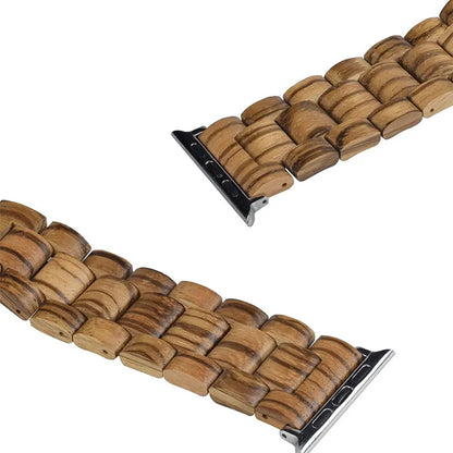 Natural Wood Apple Watch Band | Zebrawood