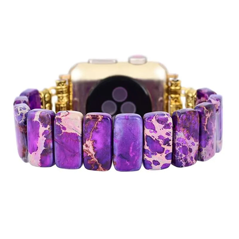 Natural Gemstone Apple Watch Band - Purple