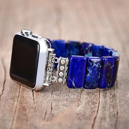 Natural Gemstone Apple Watch Band - Blue