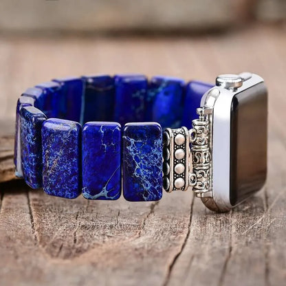 Natural Gemstone Apple Watch Band - Blue