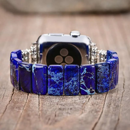 Natural Gemstone Apple Watch Band - Blue