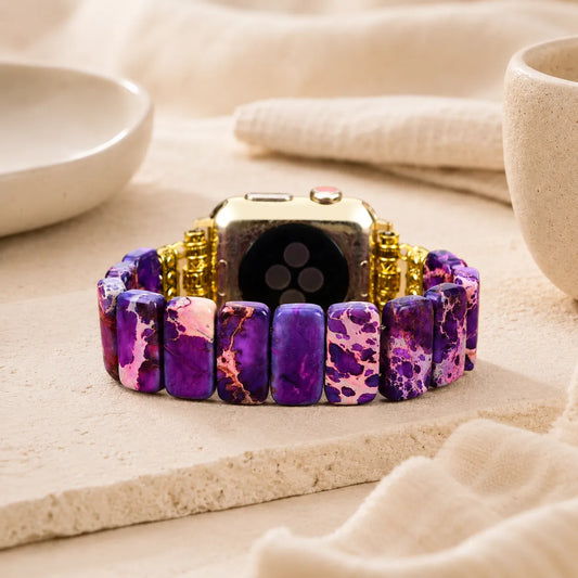 Natural Gemstone Apple Watch Band purple