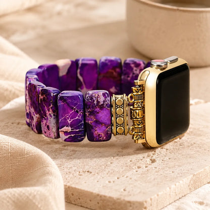 Natural Gemstone Apple Watch Band purple right