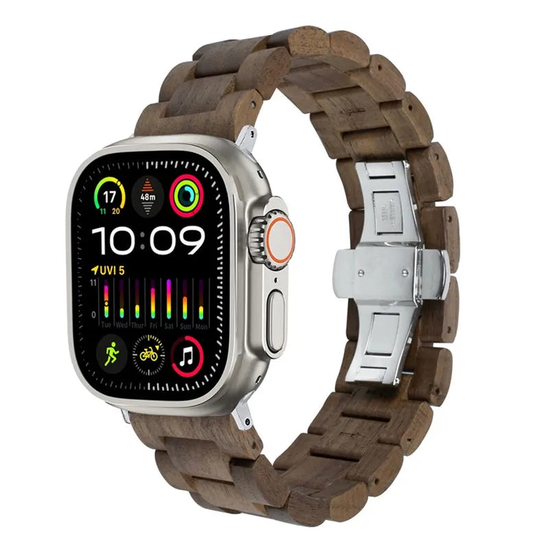 Natural Wood Apple Watch Band | Walnut