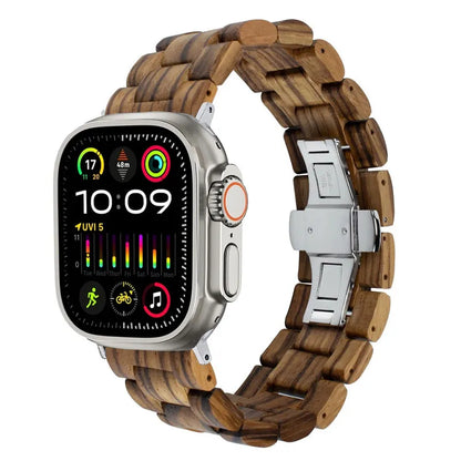 Natural Wood Apple Watch Band | Zebrawood