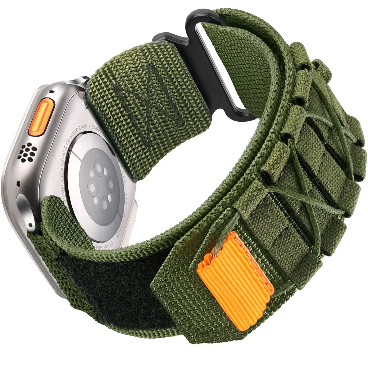 Rugged Nylon Outdoor Apple Watch Band - Army Green