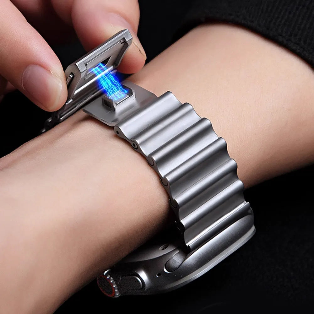 Ocean-Style Magnetic Steel Band for Apple Watch Magnetic