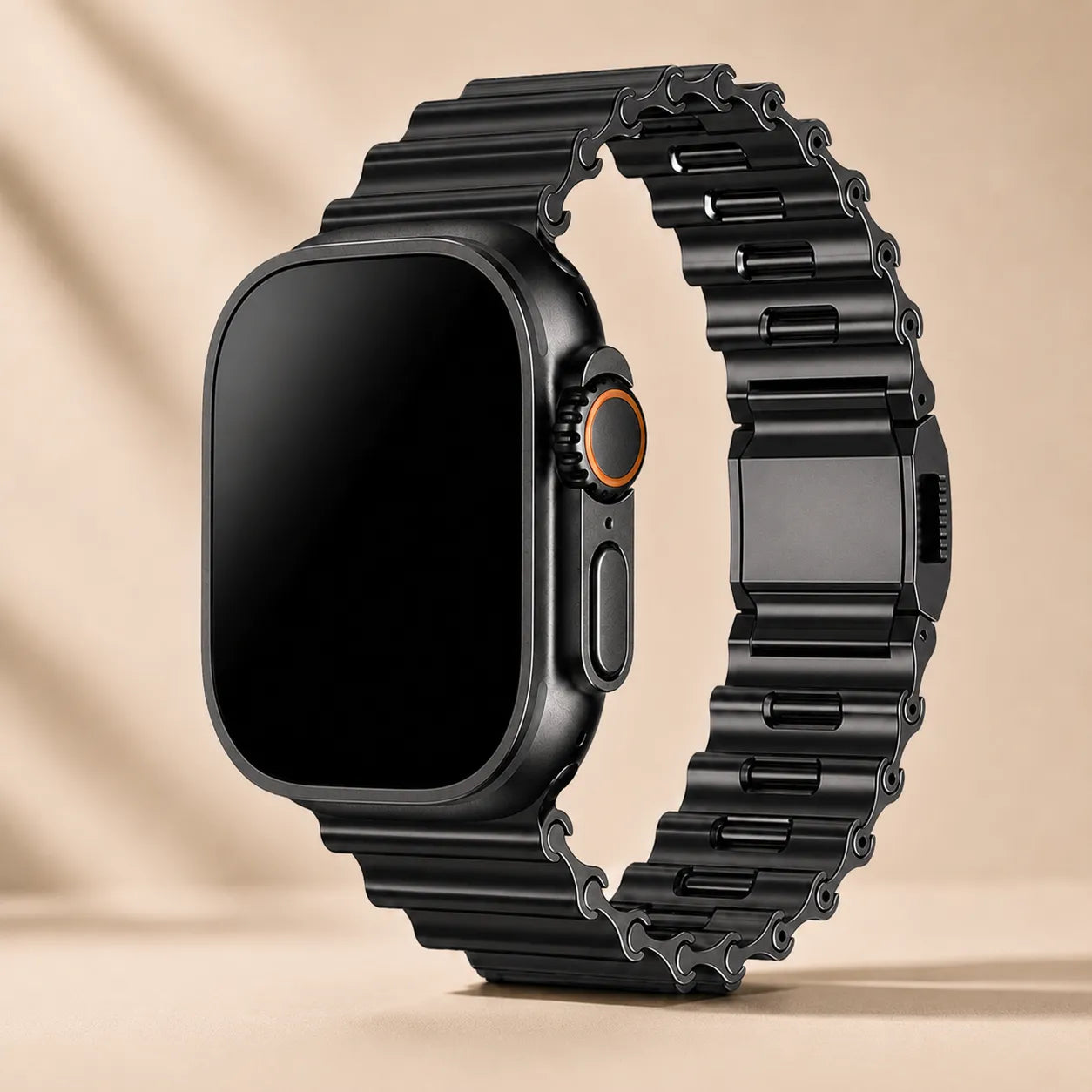 Ocean-Style Magnetic Steel Band for Apple Watch Black