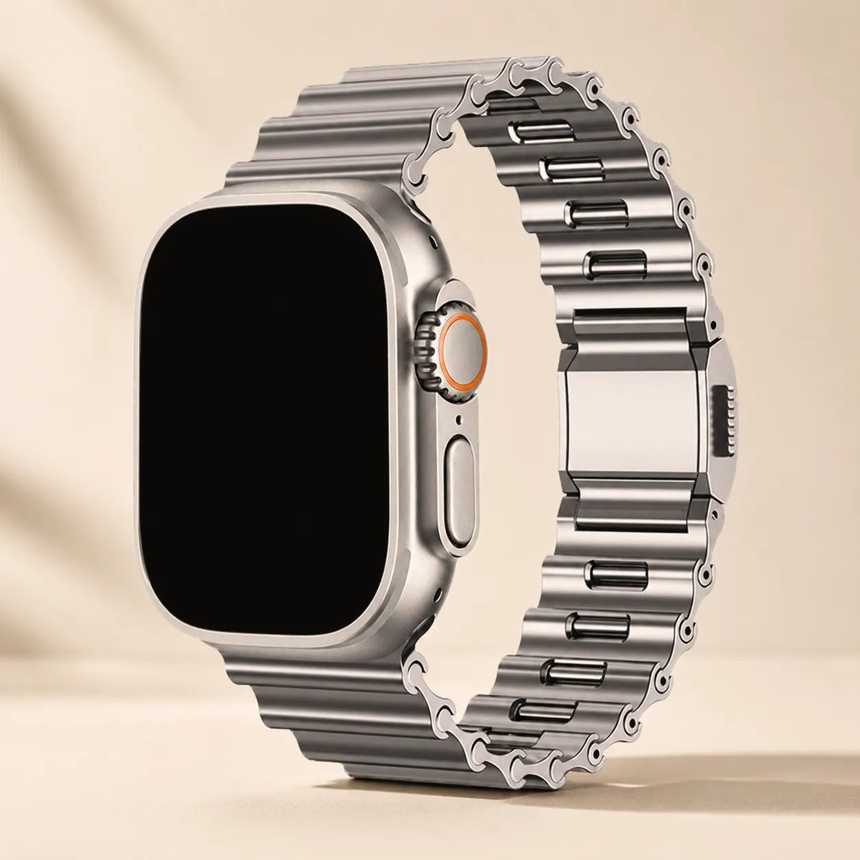 Ocean-Style Magnetic Steel Band for Apple Watch Natural