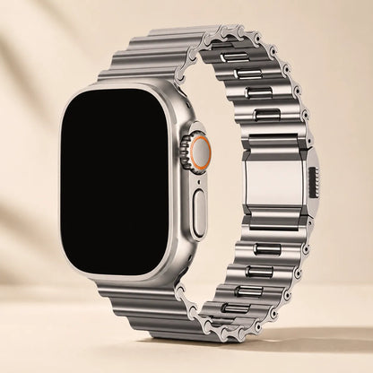 Ocean-Style Magnetic Steel Band for Apple Watch Natural
