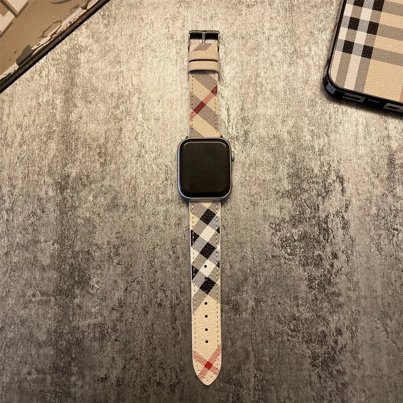 Plaid Apple Watch Band|Burberry-Inspired – Breezsy
