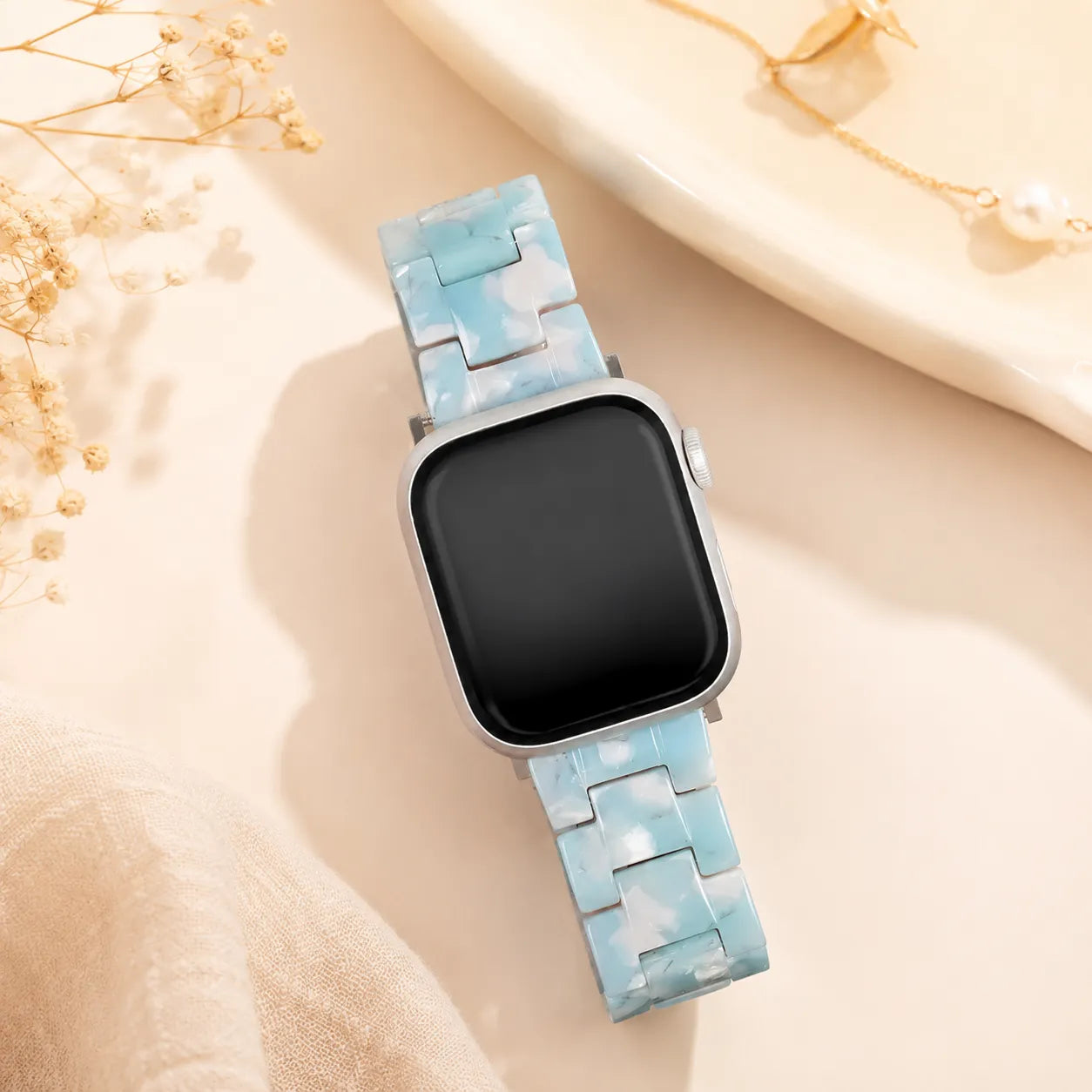 Resin Apple Watch Band for. Women light blue