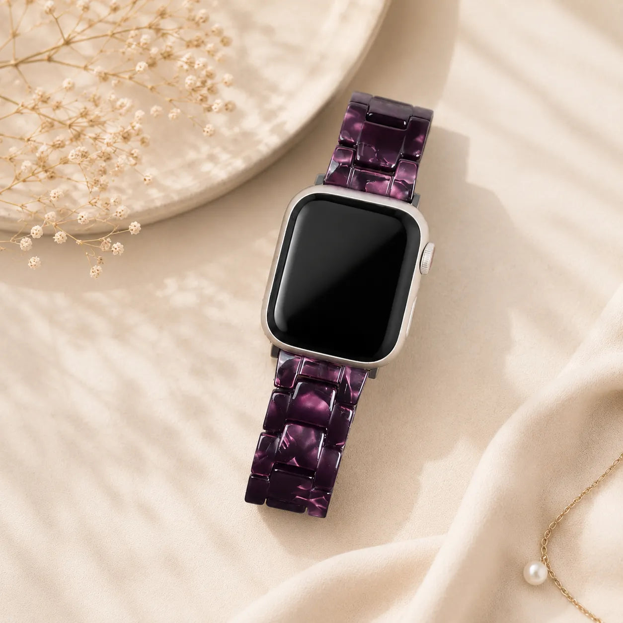 Resin Apple Watch Band for Women purple