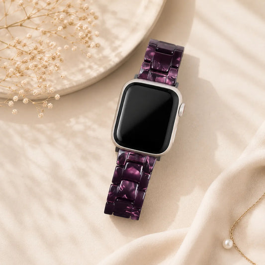 Resin Apple Watch Band for Women purple