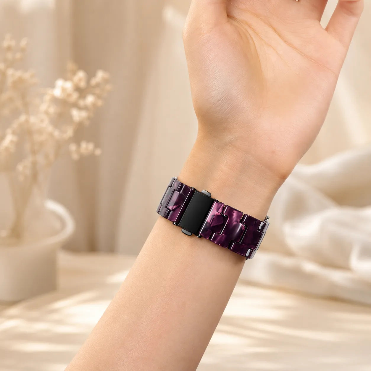 Resin Apple Watch Band for Women purple back