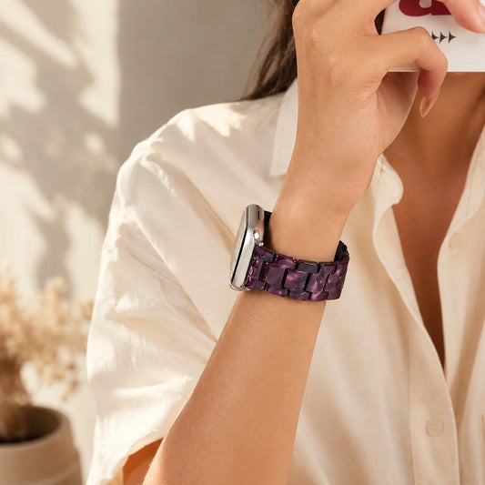 Resin Apple Watch Band for Women purple preview