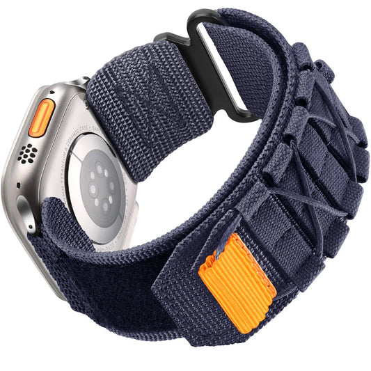 Rugged Nylon Outdoor Apple Watch Band - Blue