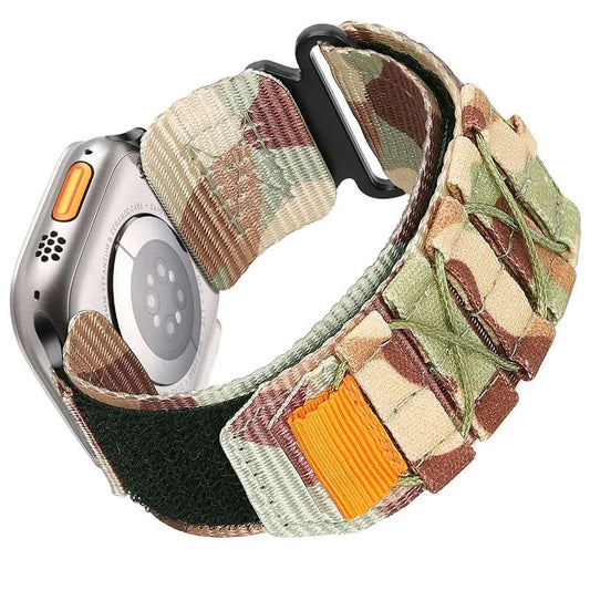 Rugged Nylon Outdoor Apple Watch Band - Desert Camo