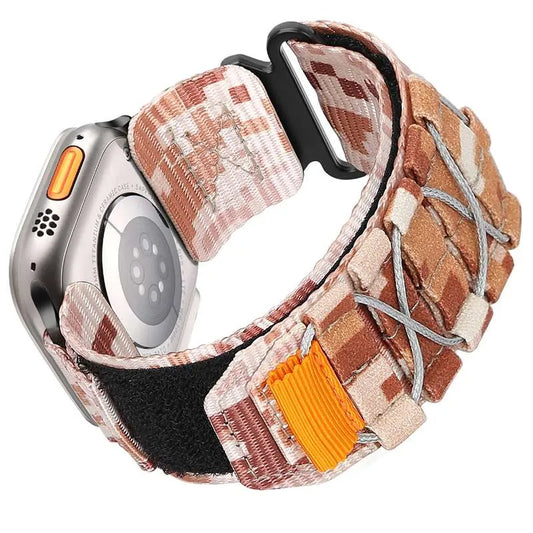 Rugged Nylon Outdoor Apple Watch Band - Digital Camo