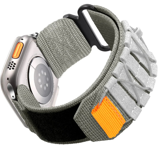 Rugged Nylon Outdoor Apple Watch Band - Gray