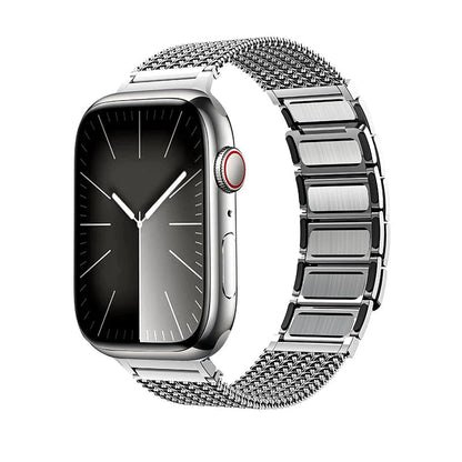 Braided Stainless Steel Apple Watch Band - Silver