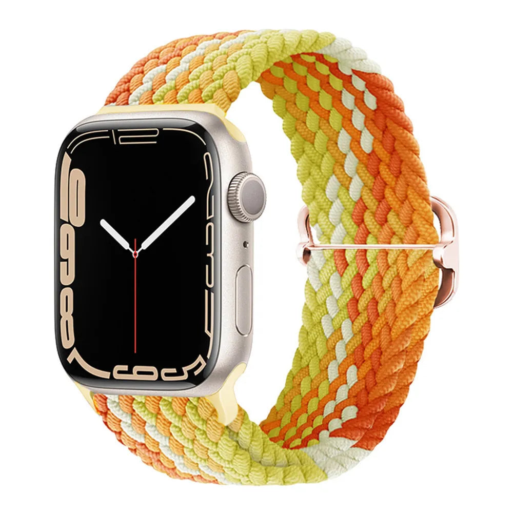 Tangerine Braided Apple Watch Band