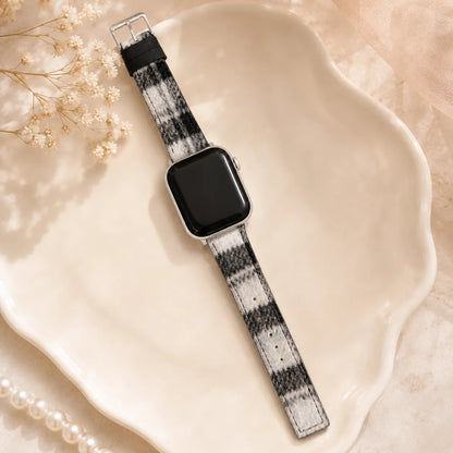 Tartan Apple Watch Band black