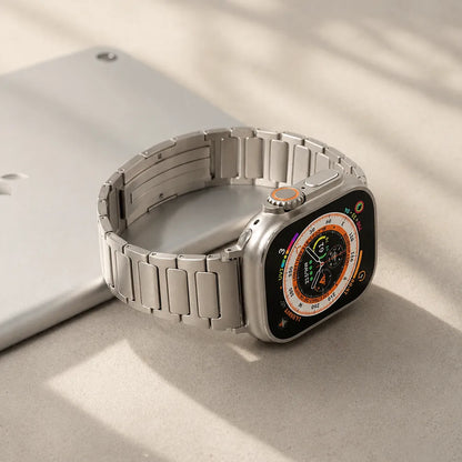 Titanium Apple Watch Band Natural view
