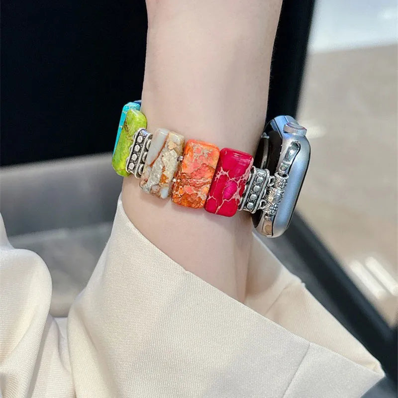 Natural Stone Apple Watch Band - Boho