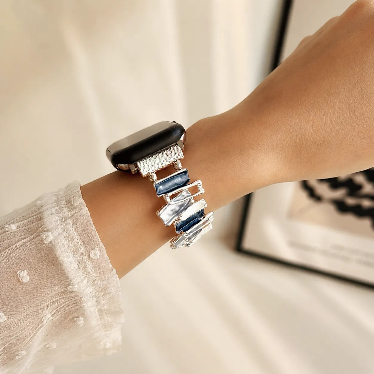 Unique Elastic Scrunchie Apple Watch Bands blue