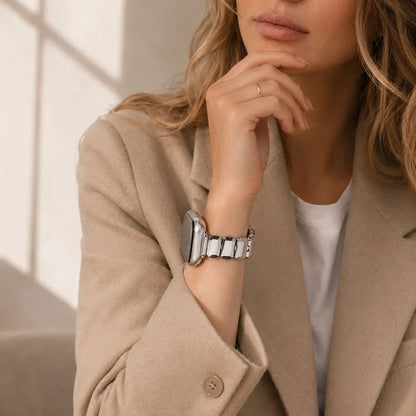 Women's Little Cube Apple Watch Band silver preview