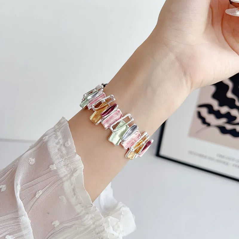 Elegant Women's Dressy & Unique Elastic Scrunchie Apple Watch Bands