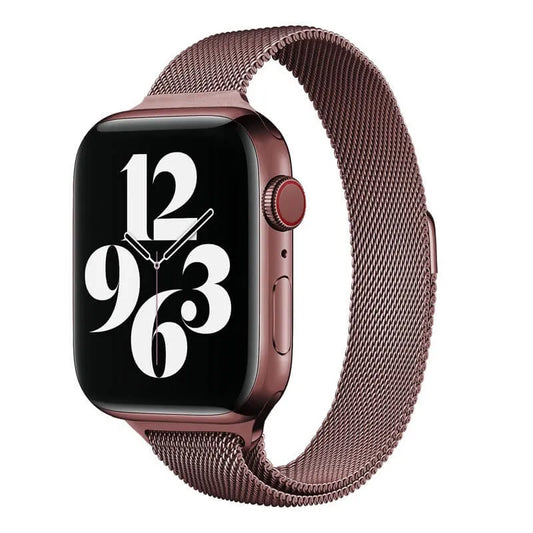 Slim Milanese Apple Watch Band - Coffee