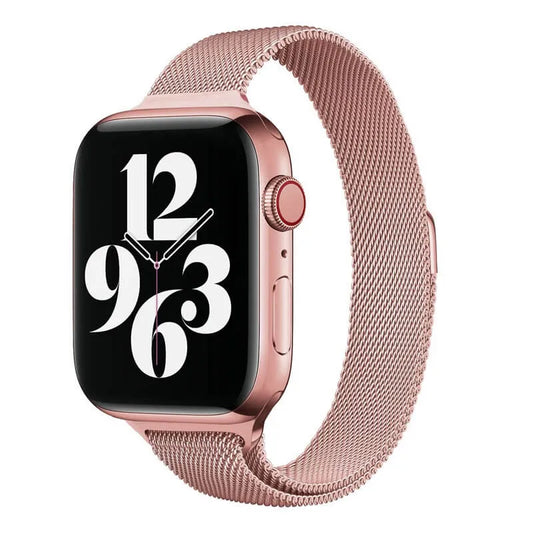 Slim Milanese Apple Watch Band - Rose Pink