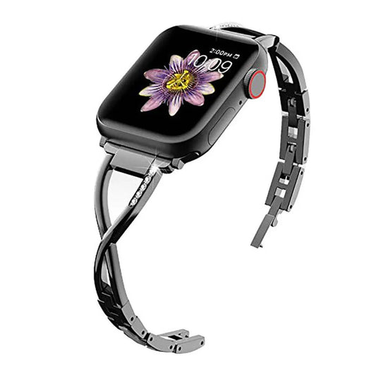 Elegant Thin Apple Watch Band - Black