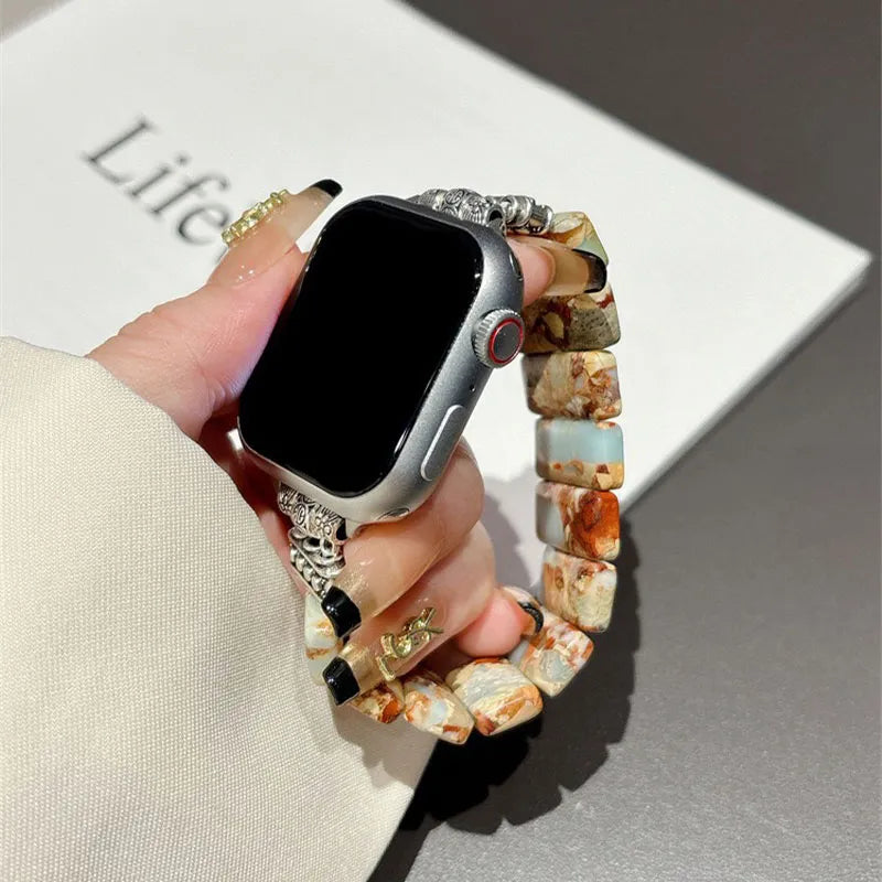 Natural Stone Apple Watch Band - Jasper